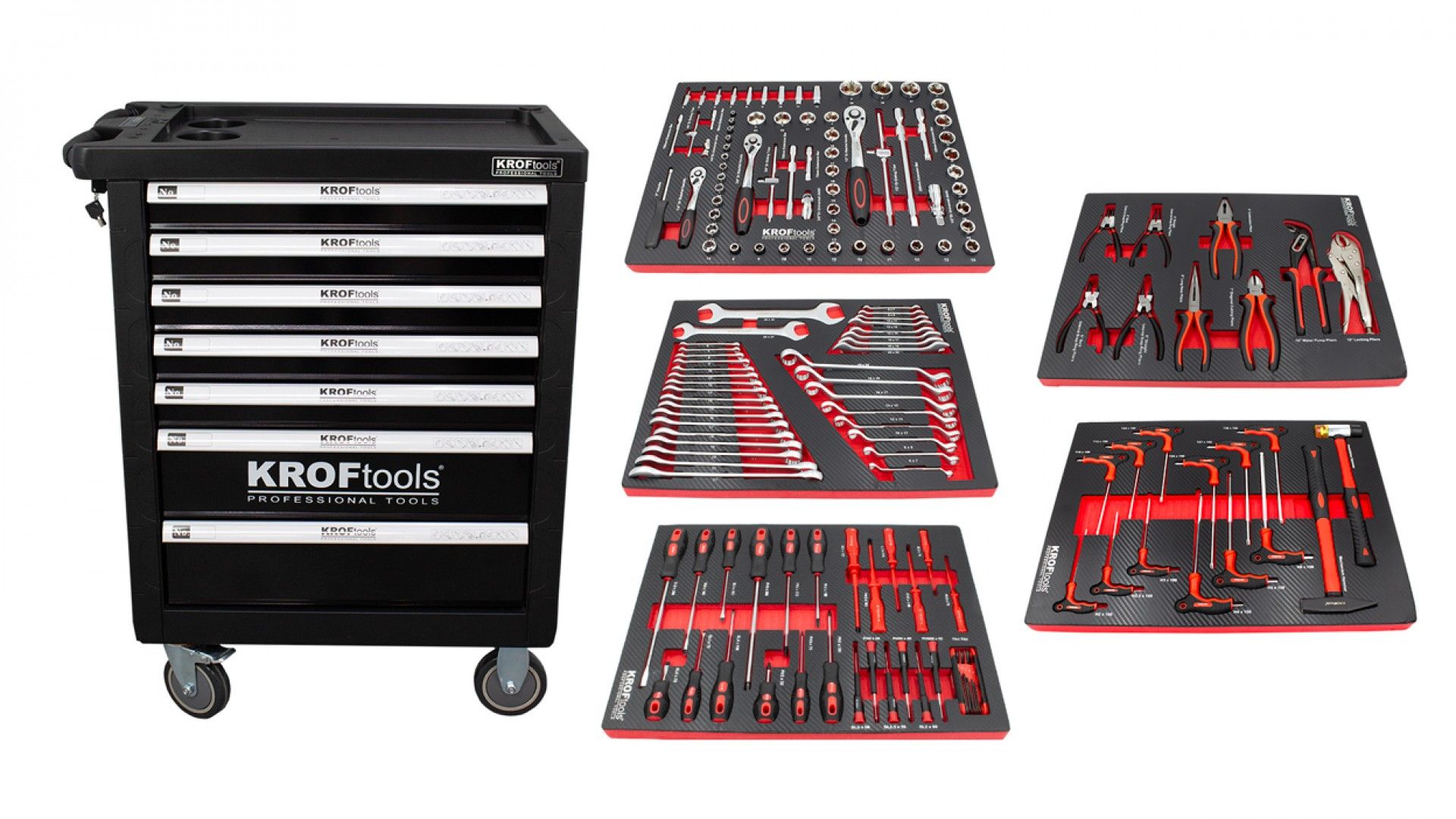 CARRO FERRAMENTA 7 GAVETAS 160PCS